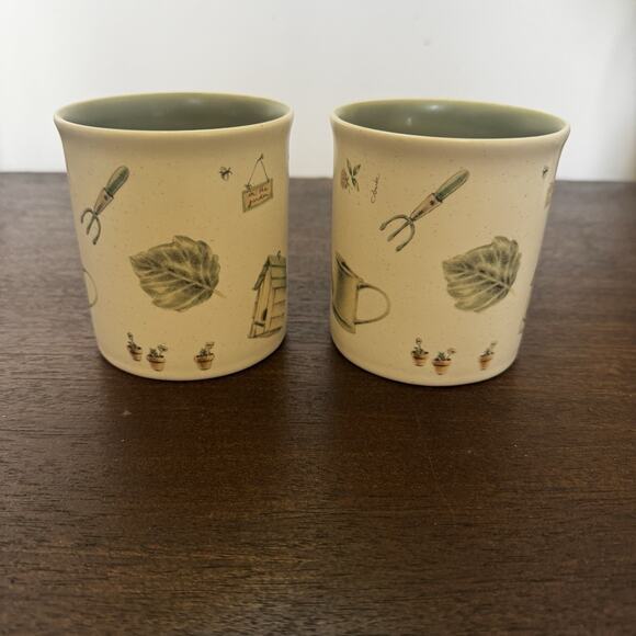 Portfolio by Pfaltzgraff Naturewood Mug 2 Stoneware Mugs 12 oz Garden Cottage - Picture 5 of 13